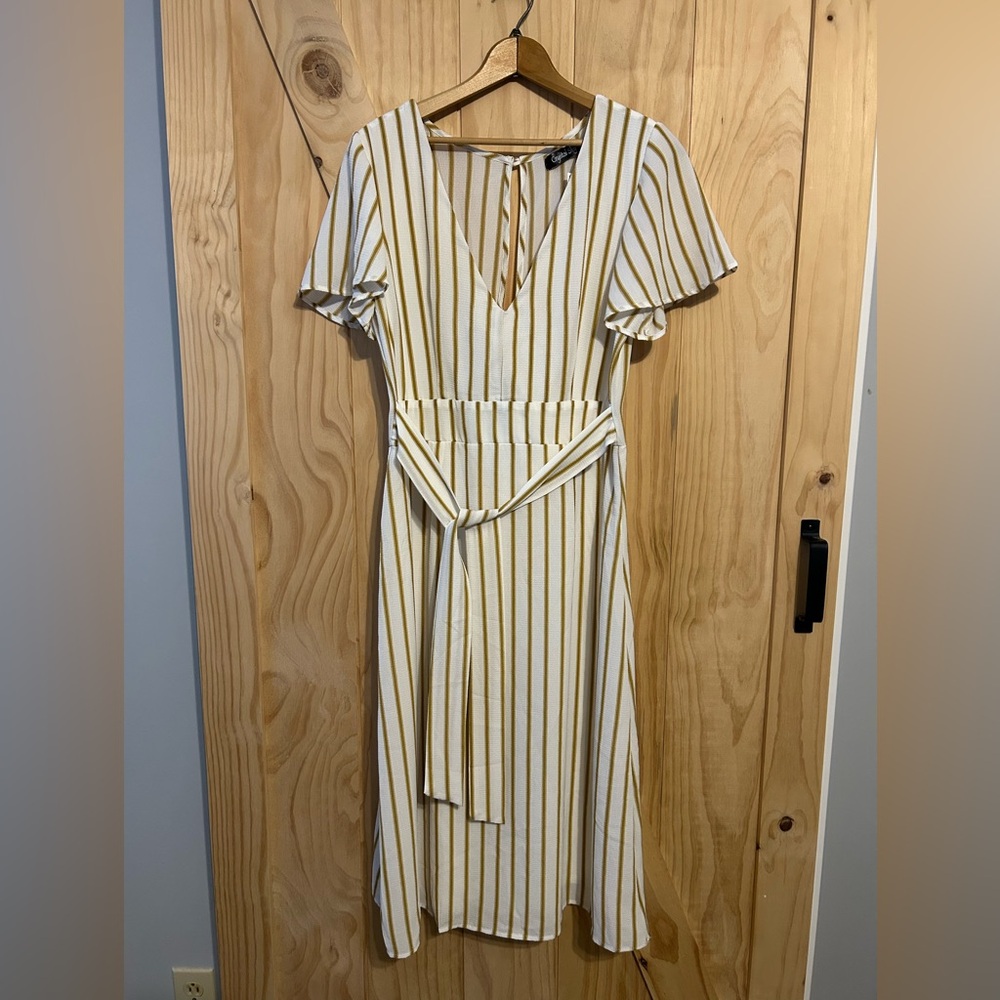 Striped V-Neck Dress